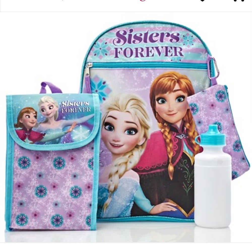 NEW FROZEN 5 PIECE BACKPACK SET